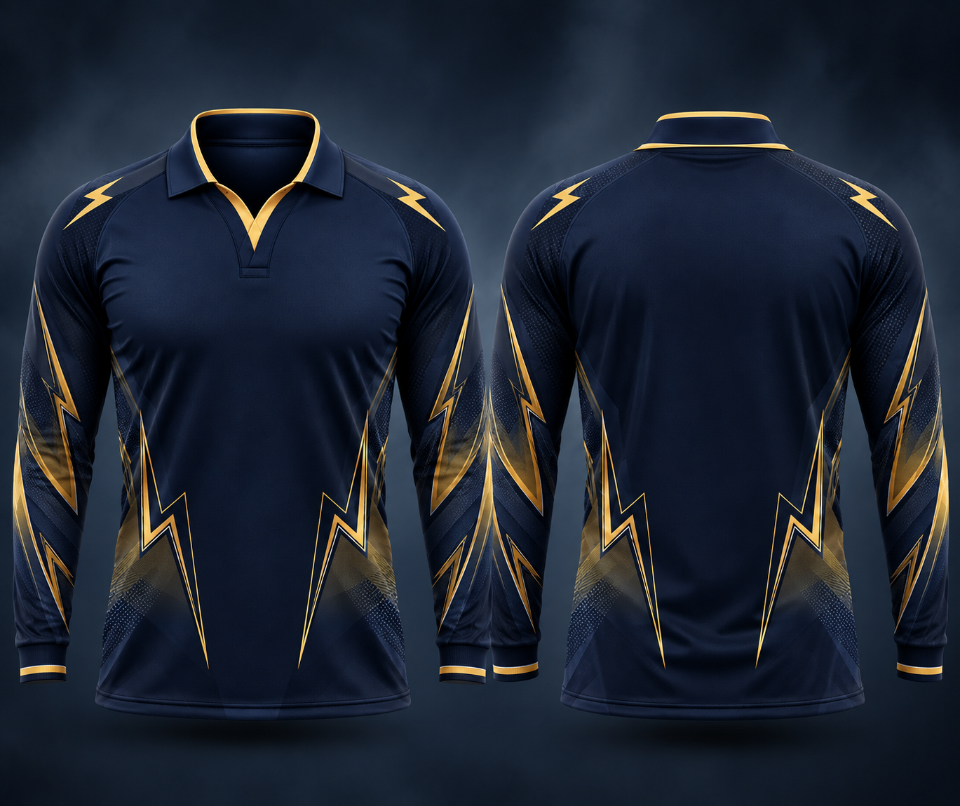 gujarat fan jersey polo v nek full sleeve name and number print